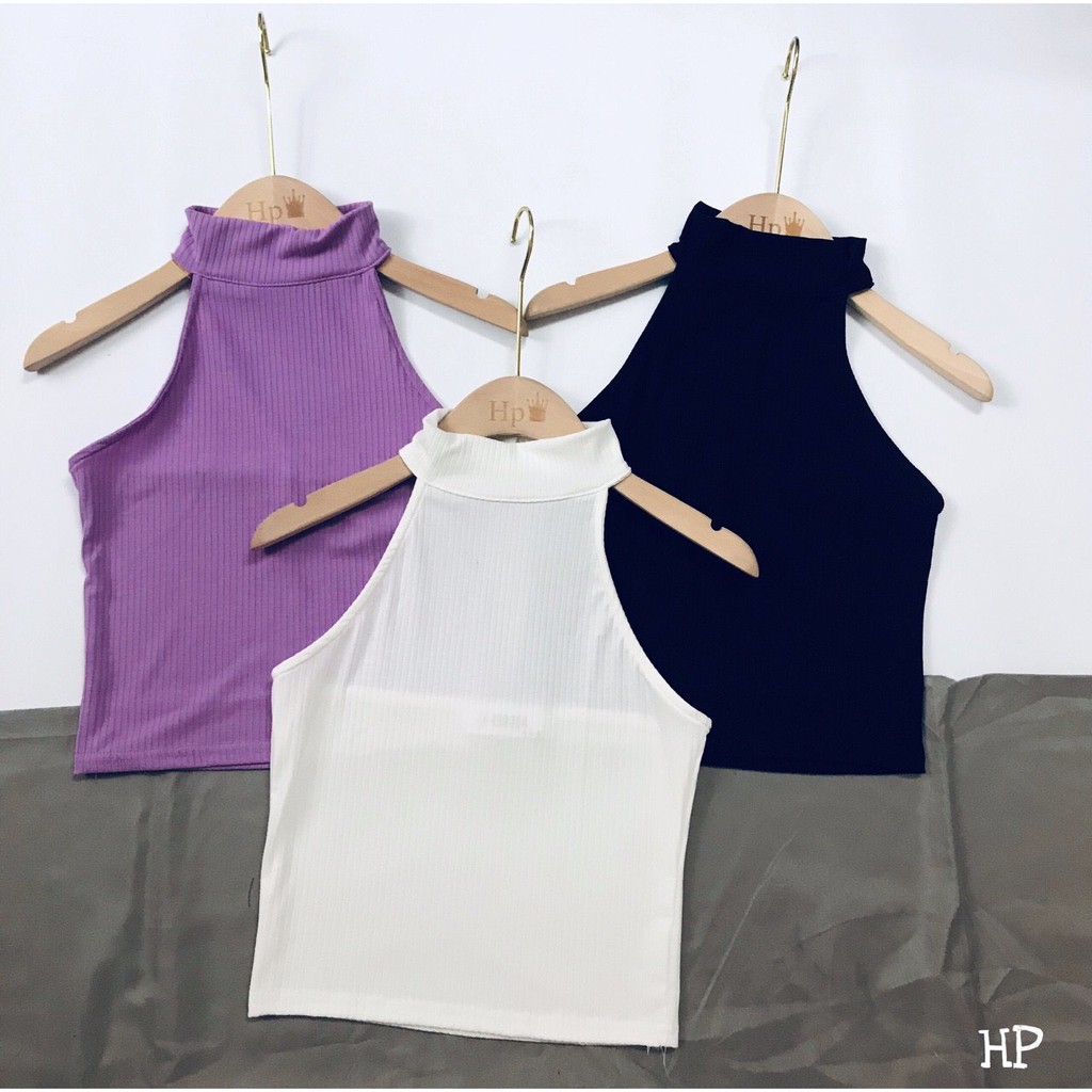 Áo yếm croptop thun tăm_Xưởng May Quang Anh