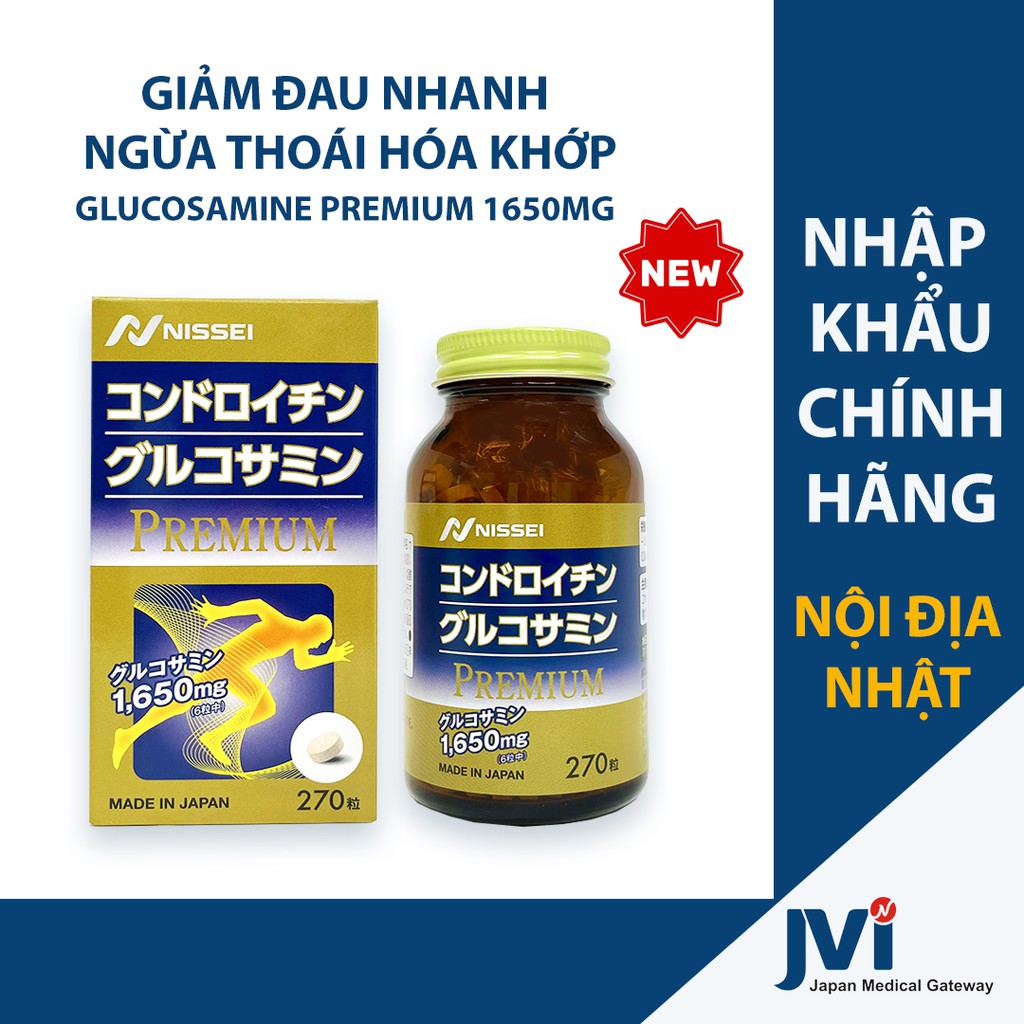 [CHÍNH HÃNG] Glucosamine Nhật Bản - Viên Bổ Xương Khớp Chondroitin Glucosamine Premium 1610mg 270 Viên