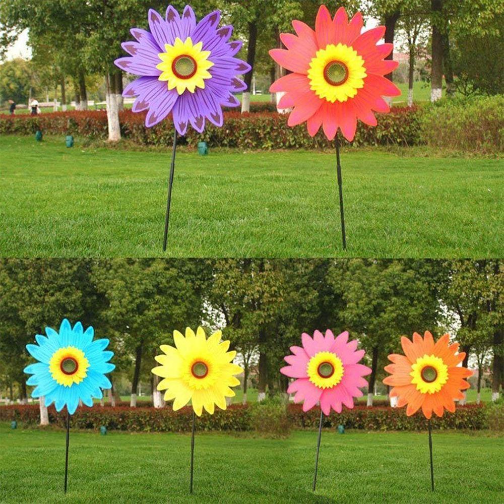 Chong Chóng Gió Hình Hoa Hướng Dương Nhiều Màu Sắc Trang Trí Sân Vườn Cho Bé Spinner
