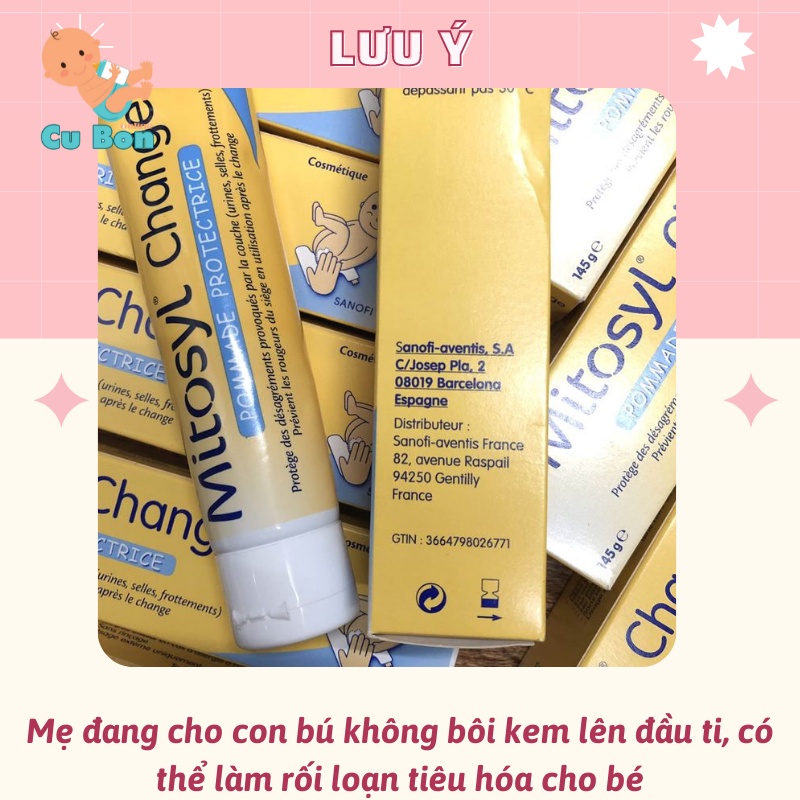 Kem Mitosyl Change Pháp 145g cho da hăm tã côn trùng cắn cho bé và người lớn