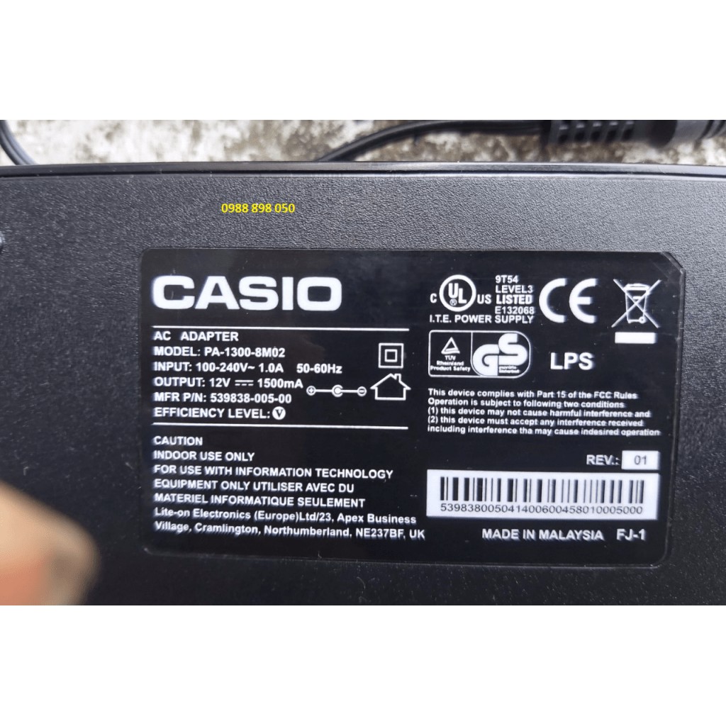 Cục Nguồn Cho Đàn Casio Wk-1800 loại tốt