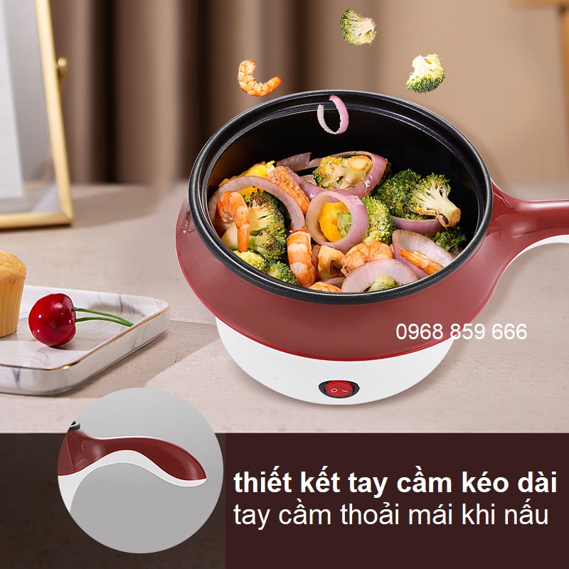 nồi lẩu mini nấu mì - nồi lẩu đa năng 2 tầng kèm hấp 18cm 26cm 28cm