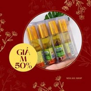 Combo 6 chai dầu nhân sâm green herb oil 8ml thái lan