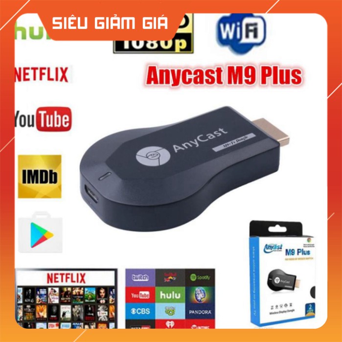 💟💟 Thiết bị đồng bộ từ điện thoại lên tivi - Anycast M9 Plus Yehua 💟💟