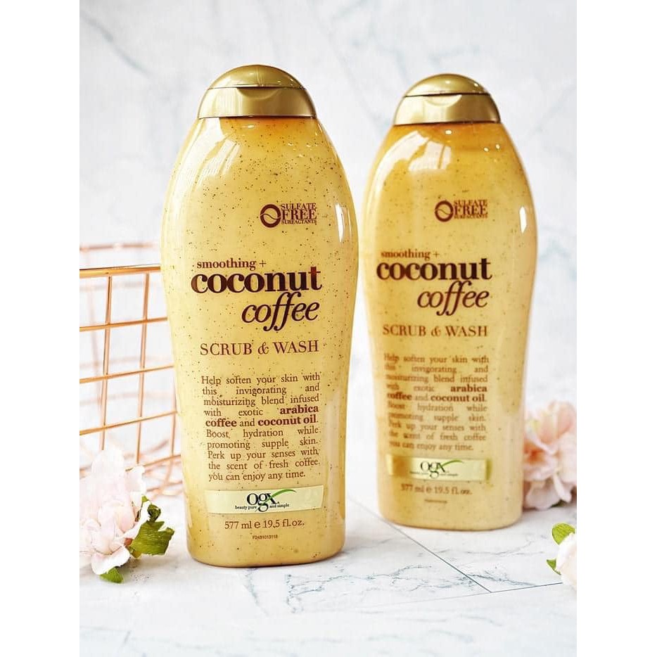 Sữa Tắm Tẩy Tế Bào Chết Ogx Coconut Coffee, 577ml