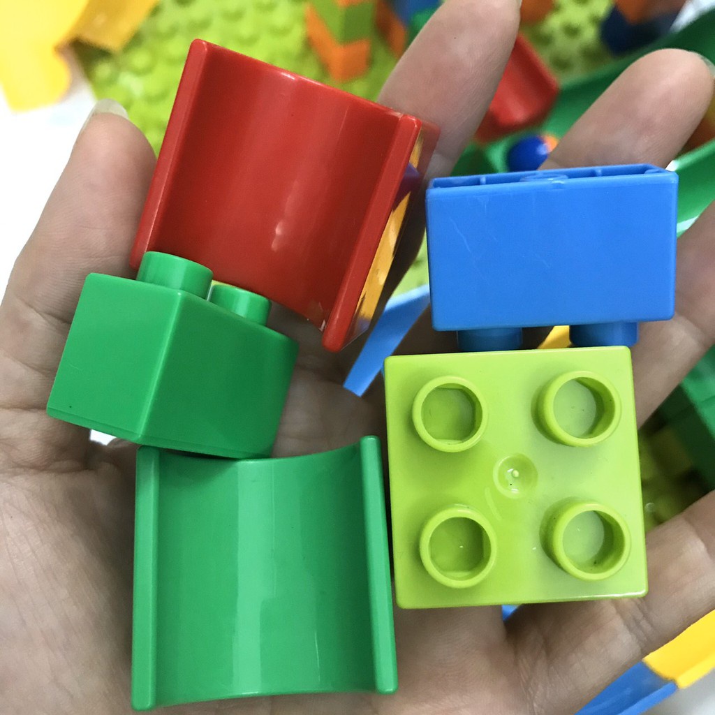 Lego Tháp Bóng Trượt 118 Chi Tiết- Lego Lăn Bi Máng Trượt- Đồ Chơi Ghép Hình Sáng Tạo