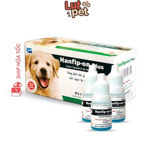 Hình ảnh Nhỏ gáy trị ve rận bọ ghẻ chó Hanfip-on Plus (lọ 1,34ml) - lutpet chính hãng