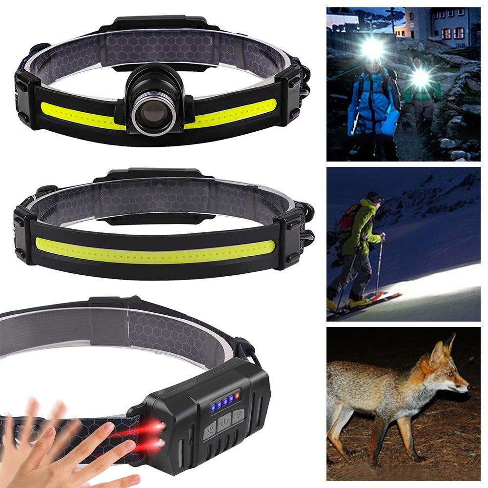 Đèn Led Đội Đầu COB Cảm Ứng Sạc USB Dùng Khi Đi Câu Cá / Leo Núi