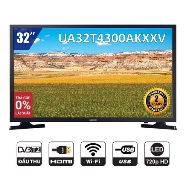 [Mã SAMAPR giảm 5% đơn 4TR5] Smart Tivi LED SAMSUNG 32 Inch UA32T4300AKXXV - Miễn phí lắp đặt