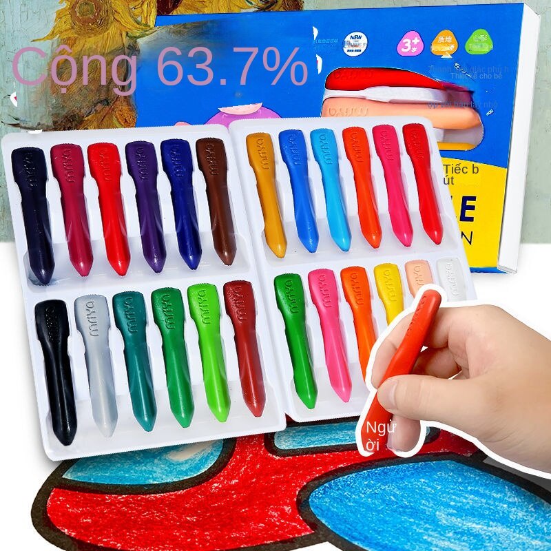 Set 8 12 24 36 Bút Tô Màu Hữu Cơ Chất Lượng Cao Cho Bé