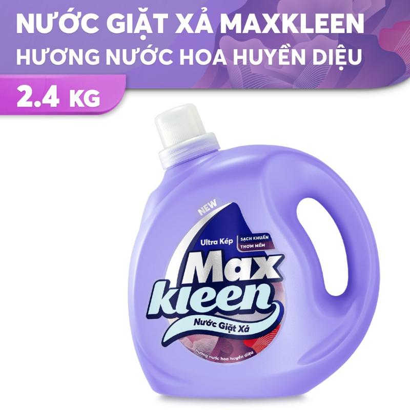 Chai Nước Giặt Xả MaxKleen Hương Nước Hoa Huyền Diệu chai 2,4kg