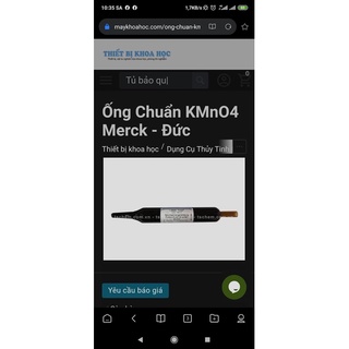Tím nước KMNO4 (Hãng Merck) Hàng chất lượng cao