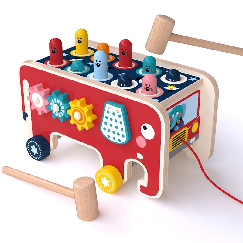 Đồ chơi đập chuột bằng gỗ cho bé, đồ chơi giáo dục trẻ em