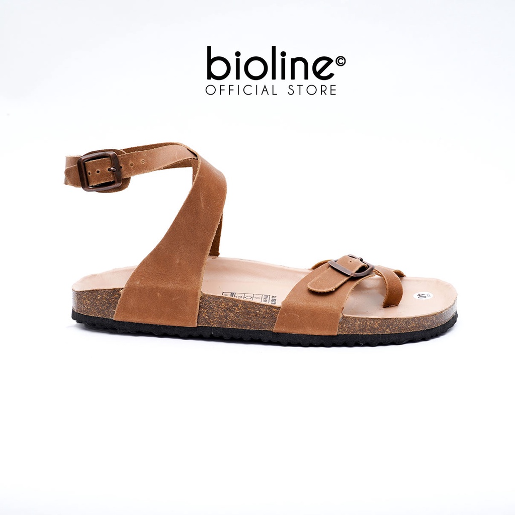DK16-LÓT CHỐNG NƯỚC - Giày sandal đế trấu BIRKEN da bò thật nam nữ unisex, dép quai hậu xăng đan học sinh BIOLINE - D16