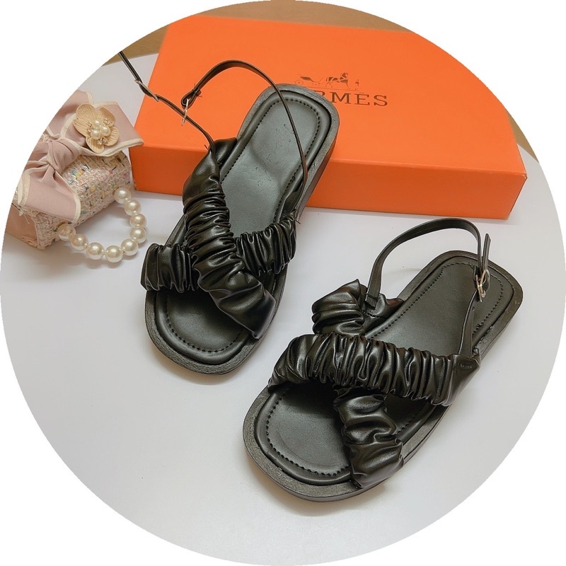 XẢ KHO , Dép quai hậu nhún chéo đế bánh mì đẹp xỉu