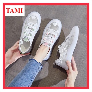 (HOT) Giày nữ thể thao sneaker đế bằng thoáng khí đơn giản cực xinh TAMI-AD0015