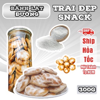 Xả kho bánh lạt đường tròn hủ pet 300g - trai đẹp snack
