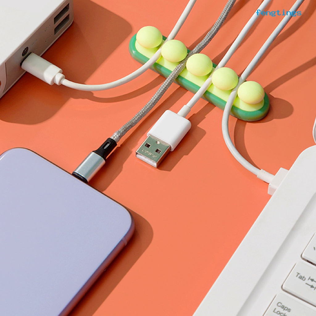 【f1】Kẹp Giữ Dây Cáp Bằng Silicone Tự Dính Chống Tĩnh Điện