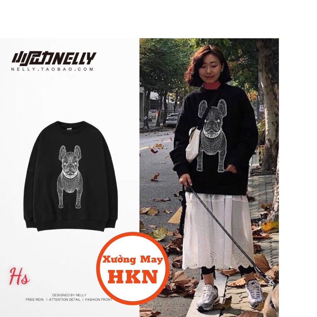 Áo Hoodie Nỉ Sweater Nam Nữ In Viền Thú Cưng Life Work Mã 694 Xưởng May HKN