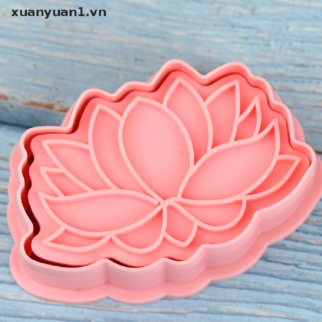 Set 8 Khuôn Nhựa Làm Bánh Hình Bông Hoa 3D Xinh Xắn