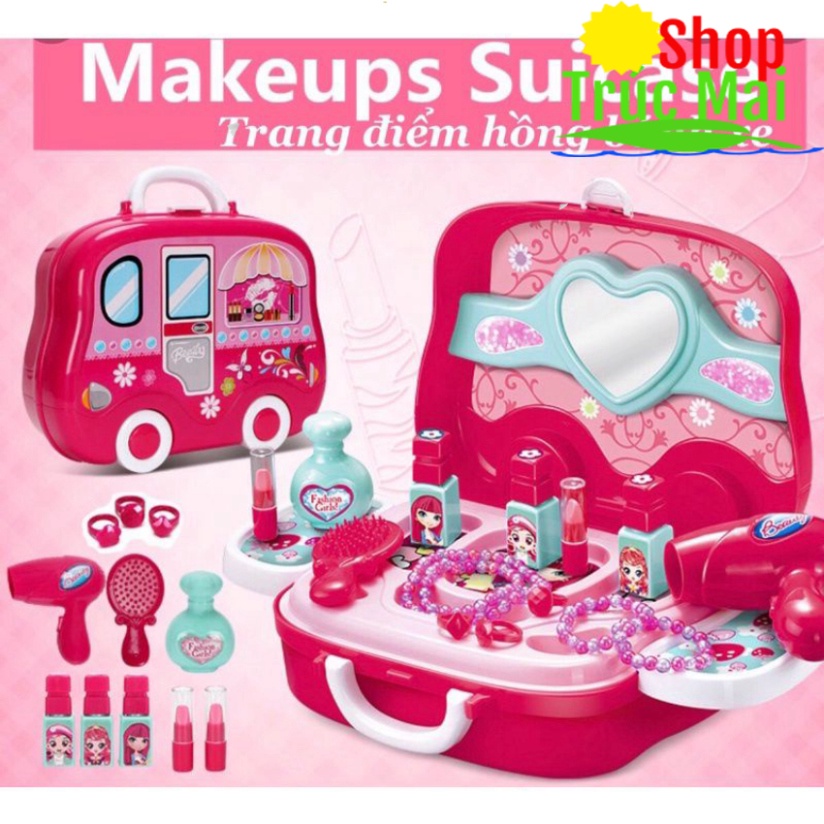 Bộ đồ chơi cho bé gái học cách trang điểm dạ hội 18 món, make up dự tiệc