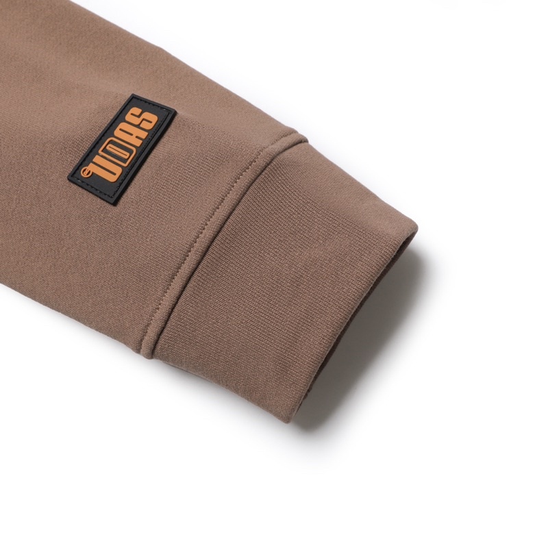 Áo Hoodie UDAS unisex dành cho nam và nữ có mũ form rộng BASIC - Nâu