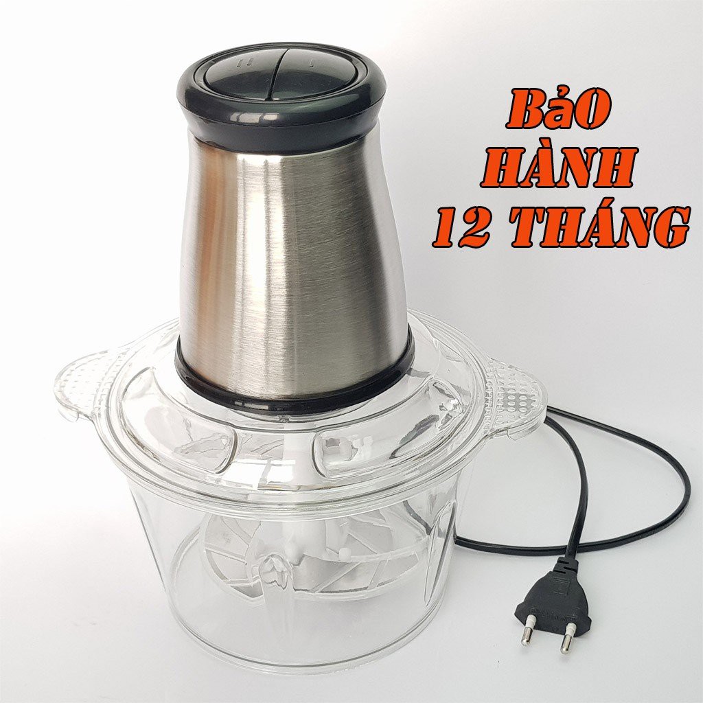 Máy Xay Thịt Cối Nhựa 2L Công Suất 250W - Máy Xay Sinh Tố 4 Lưỡi Đa Năng, Xay Mọi Loại Thực Phẩm