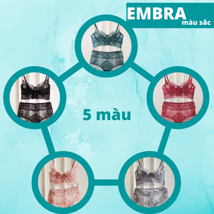 Bộ Đồ Lót Charm Hoa Hồng Cao Cấp Mã EBB30