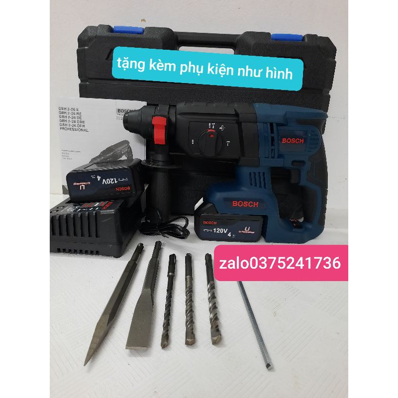 Máy khoan bê tông chạy pin bocsh