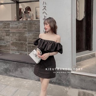 Váy umi trễ vai xốp
