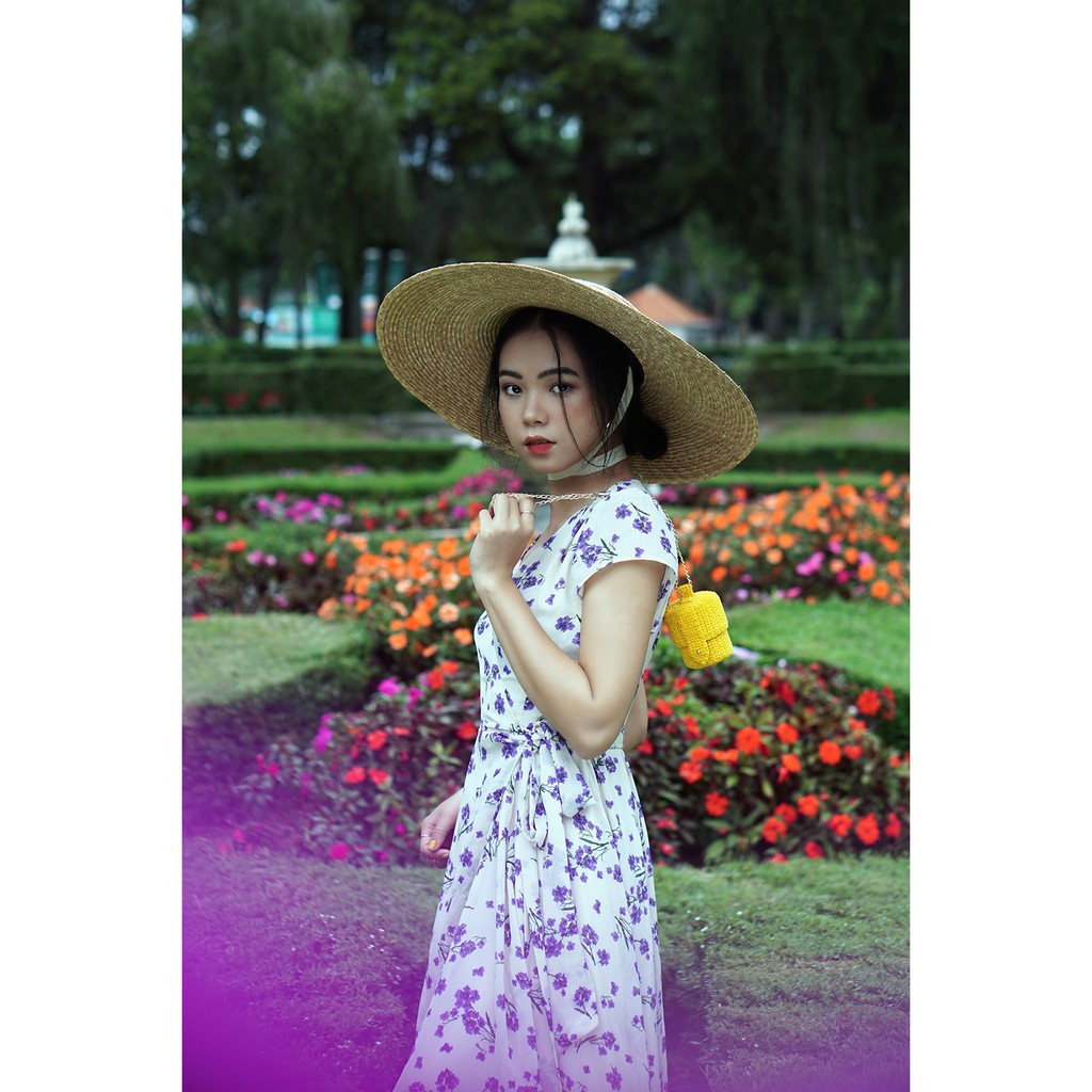 Váy hoa tím 5M Dress