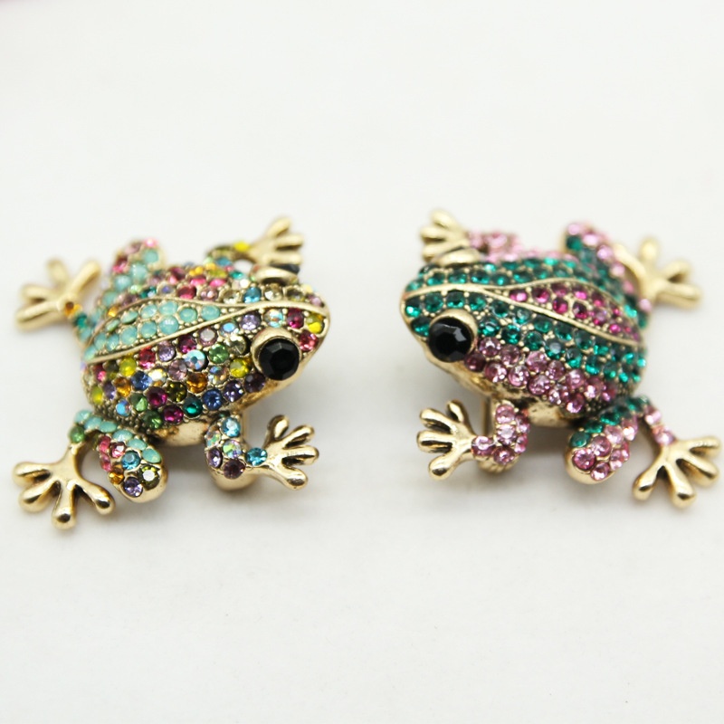 Trâm Cài Áo Hình Ếch Hoạt Hình Đính Đá Sáng Tạo Cho Nữ