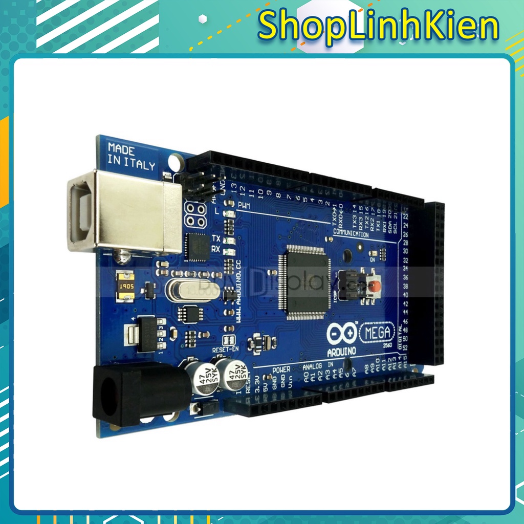 Kit học tập arduino mega2560 kèm cáp nạp bảo hành 6 tháng/ 16u2/ ch340/ kèm cáp nạp