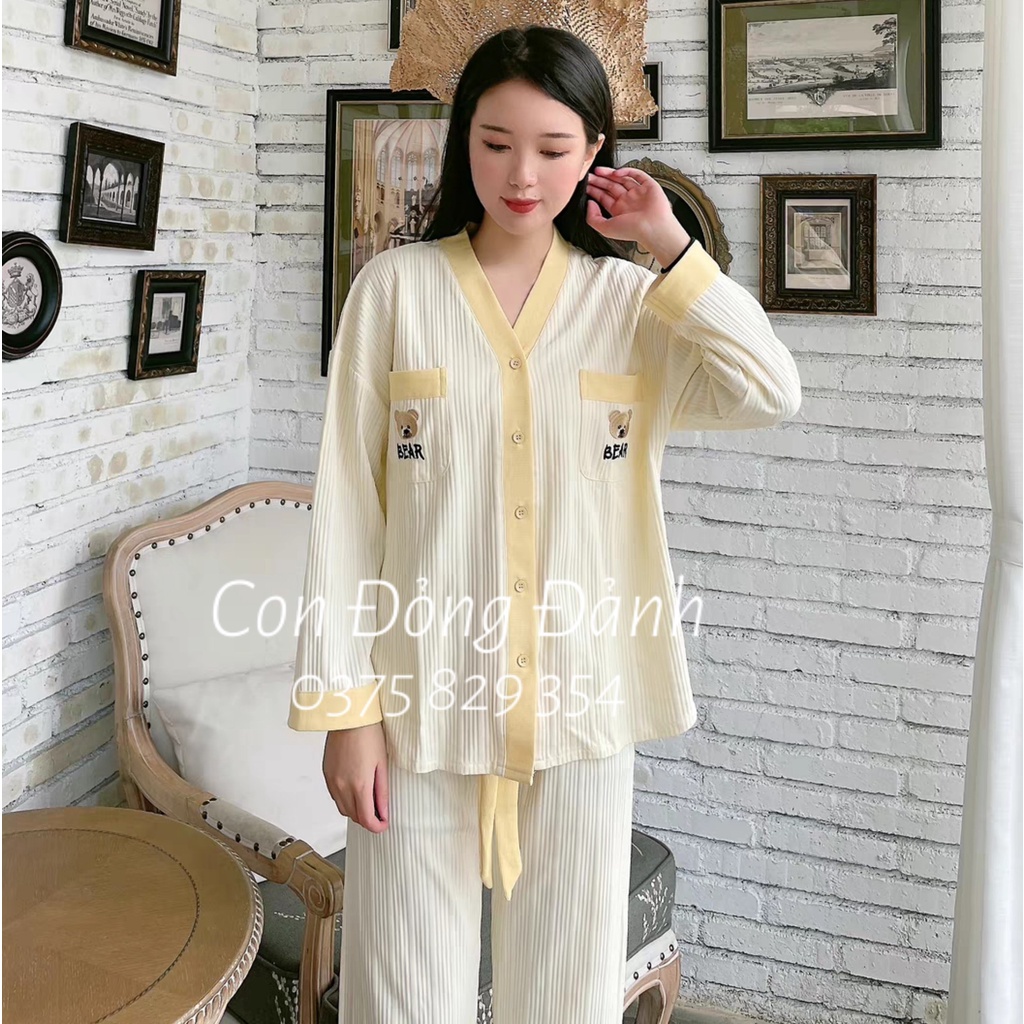 Đồ Ngủ dài tay Kimono cổ YUKATA phong cách Nhật Bản 2021 DN013 . HỌA TIẾT (Chất thun cotton mềm) ảnh thật | BigBuy360 - bigbuy360.vn