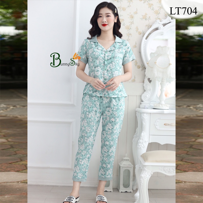 ĐỒ BỘ MẶC NHÀ CHẤT LIỆU LỤA MỀM MỊN HỌA TIẾT ĐỘC ĐÁO MÀU KHÁCH TỰ CHỌN