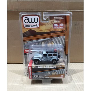 Mô hình xe jeep wrangler rubicon màu xám tỉ lệ 1 / 64