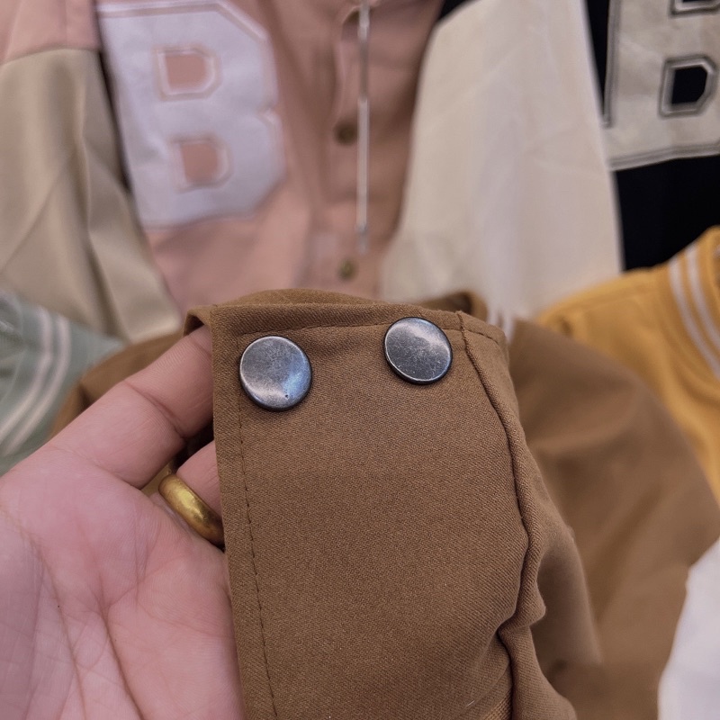 Áo Khoác Dáng Lửng Nữ Phom Rộng Unisex Kiểu Áo Bomber Chất Da Lộn Lót Dù Cao Cấp Tay Bo Len Dệt Kim Sịn Mang_AKDL02