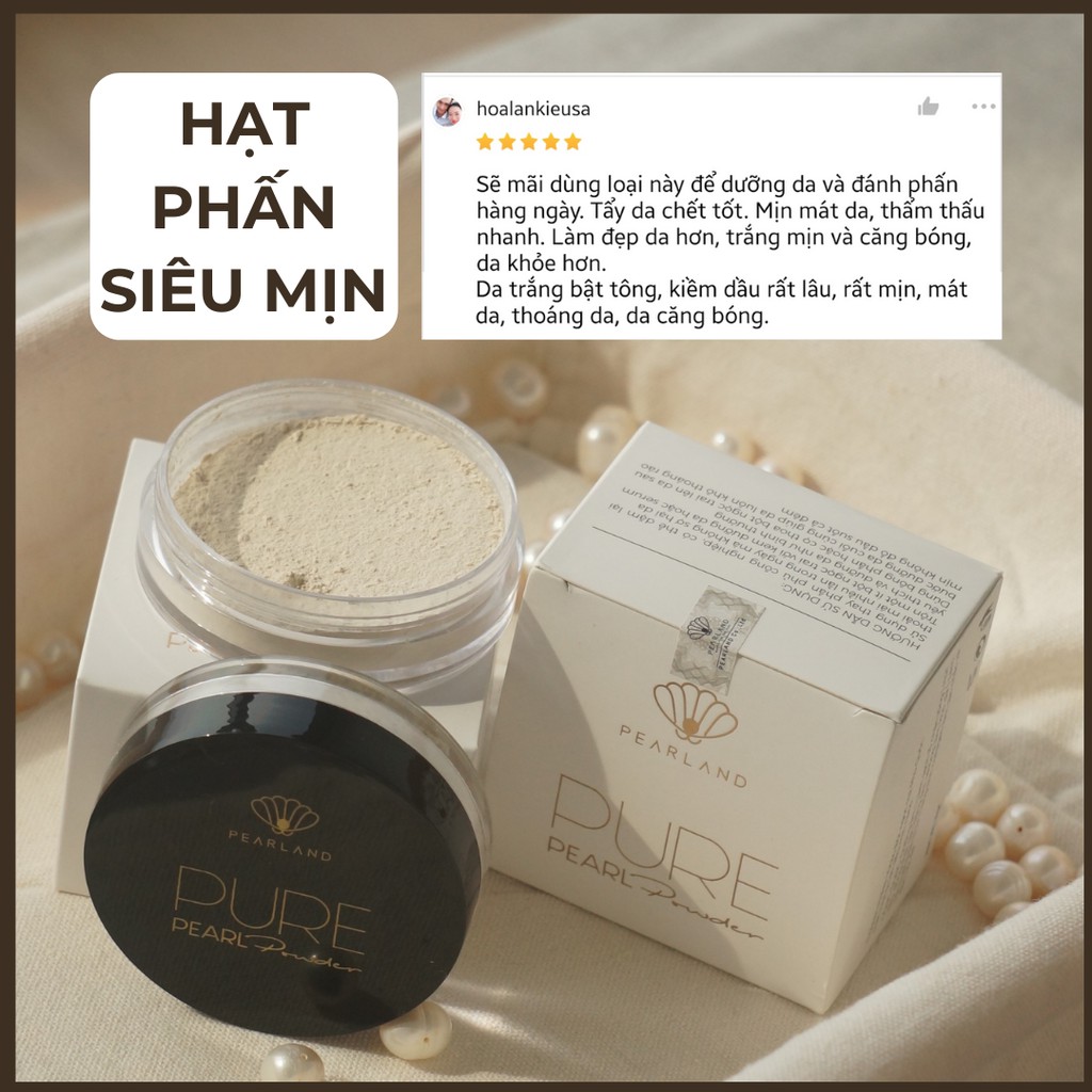 Phấn Phủ Dưỡng Da Kiềm Dầu Chứa 100% Bột Ngọc Trai Nano PearLand