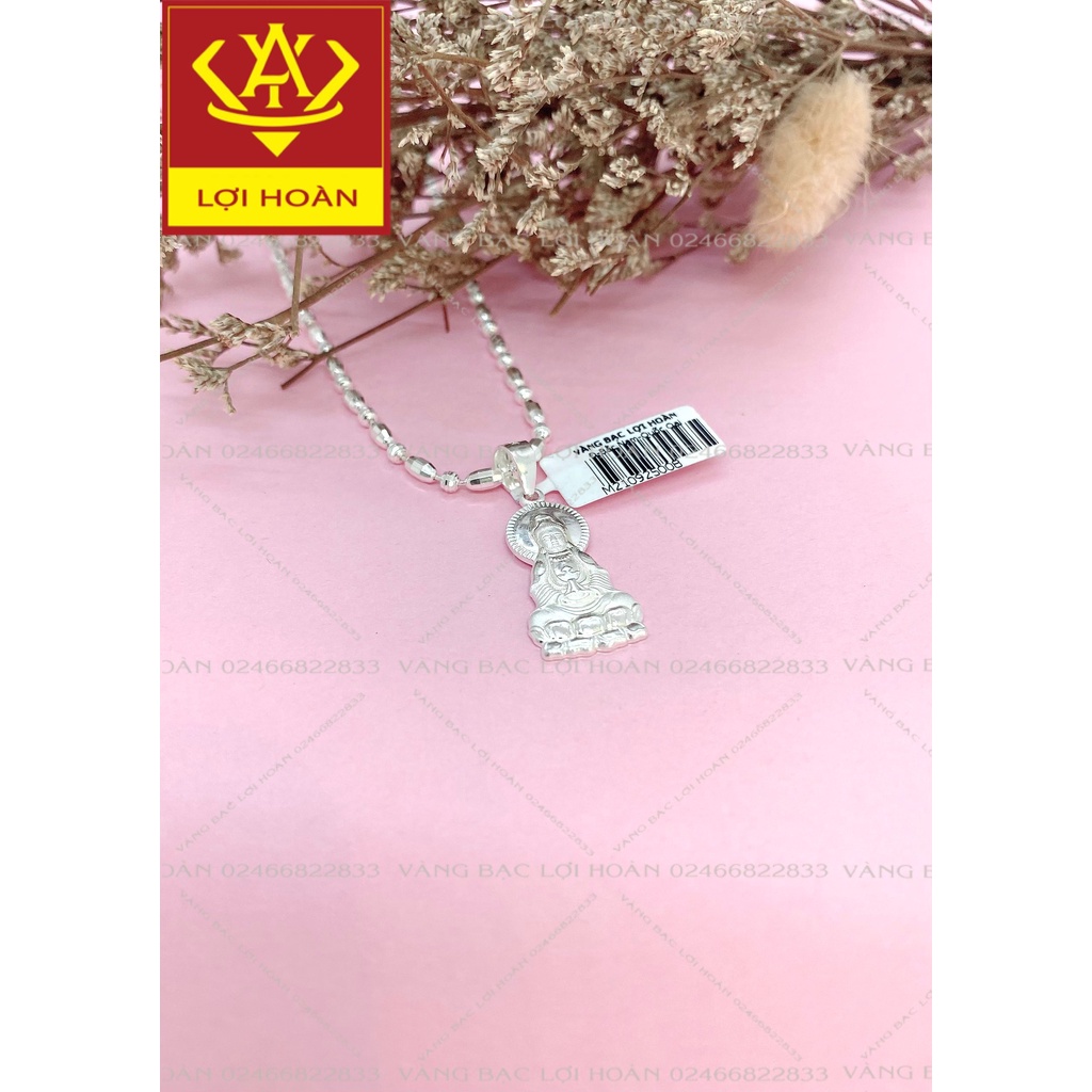Dây chuyền bạc thật mặt hình Phật - trang sức Lợi Hoàn