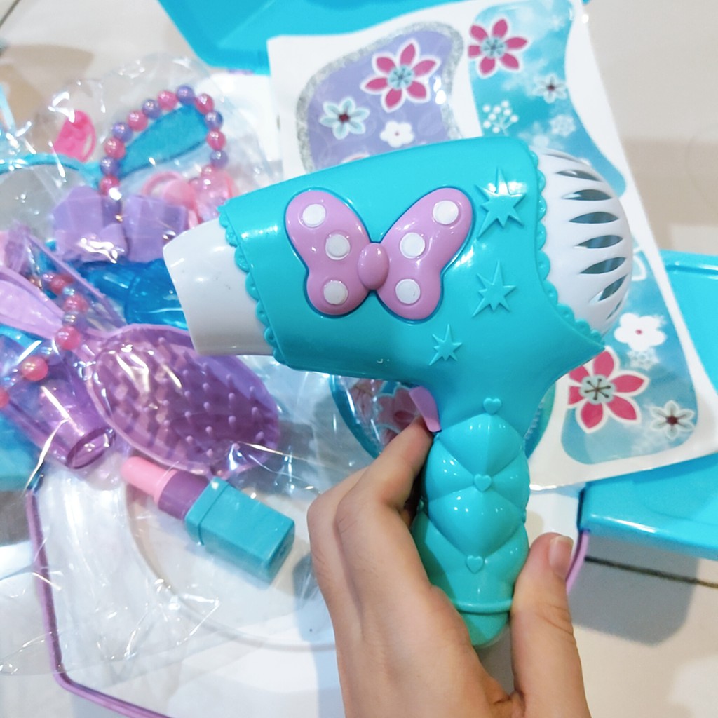 Vali kéo dụng cụ trang điểm có máy sấy như thật