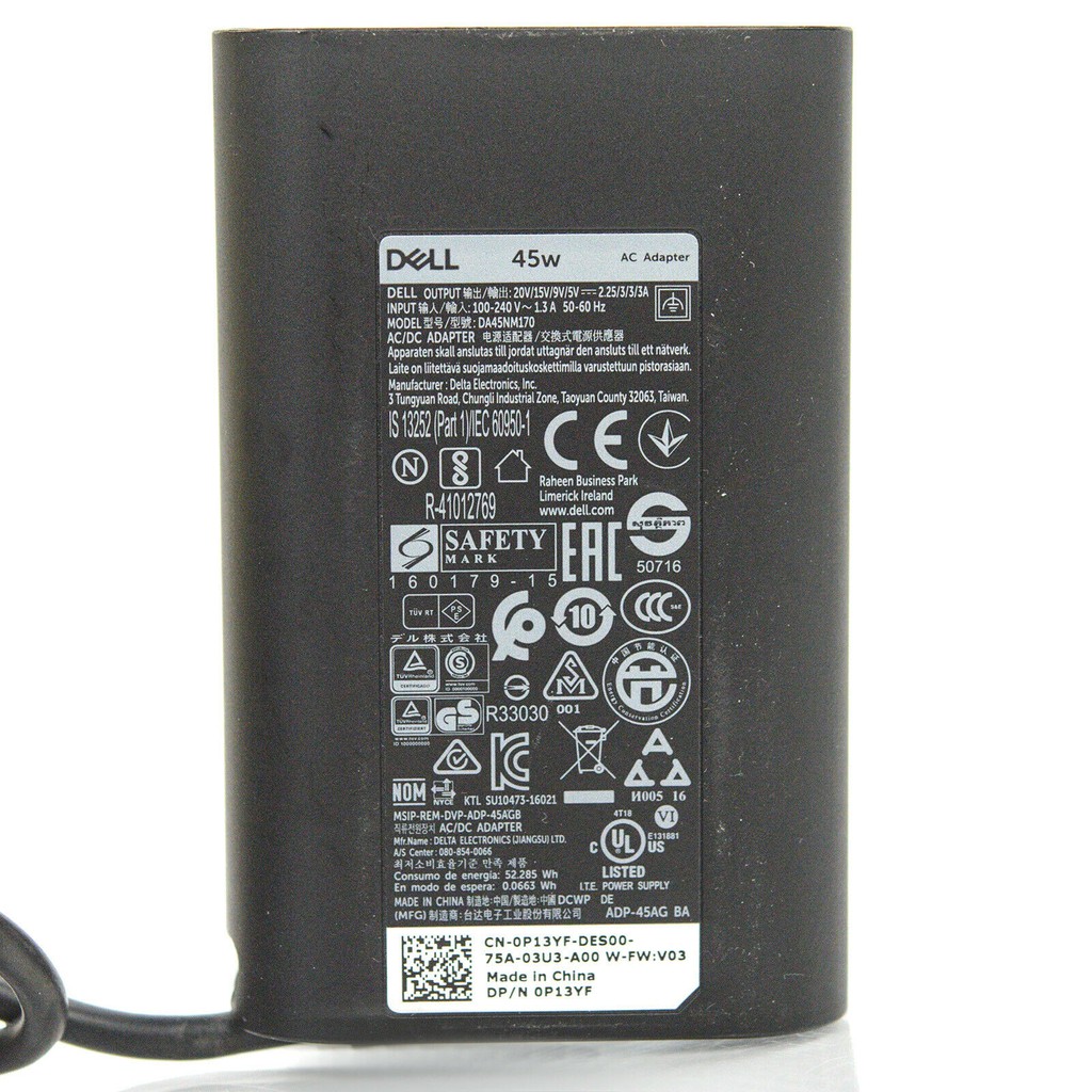 Sạc Laptop Dell Latitude 7200 7300 7400 (2in1) Type-C Oval - tặng kèm dây nguồn