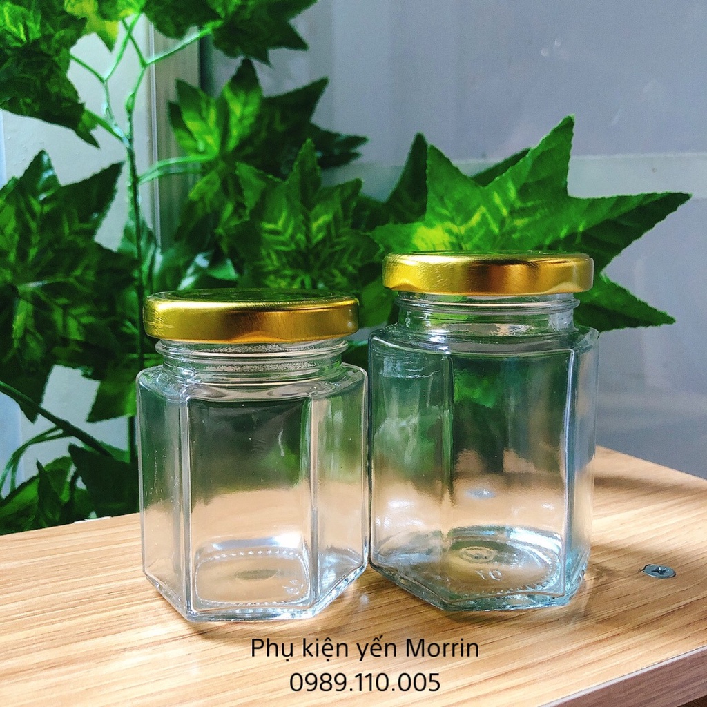 HŨ THUỶ TINH CHƯNG YẾN LỤC GIÁC 80ML/100ML - SỮA CHUA - ĐỰNG GIA VỊ