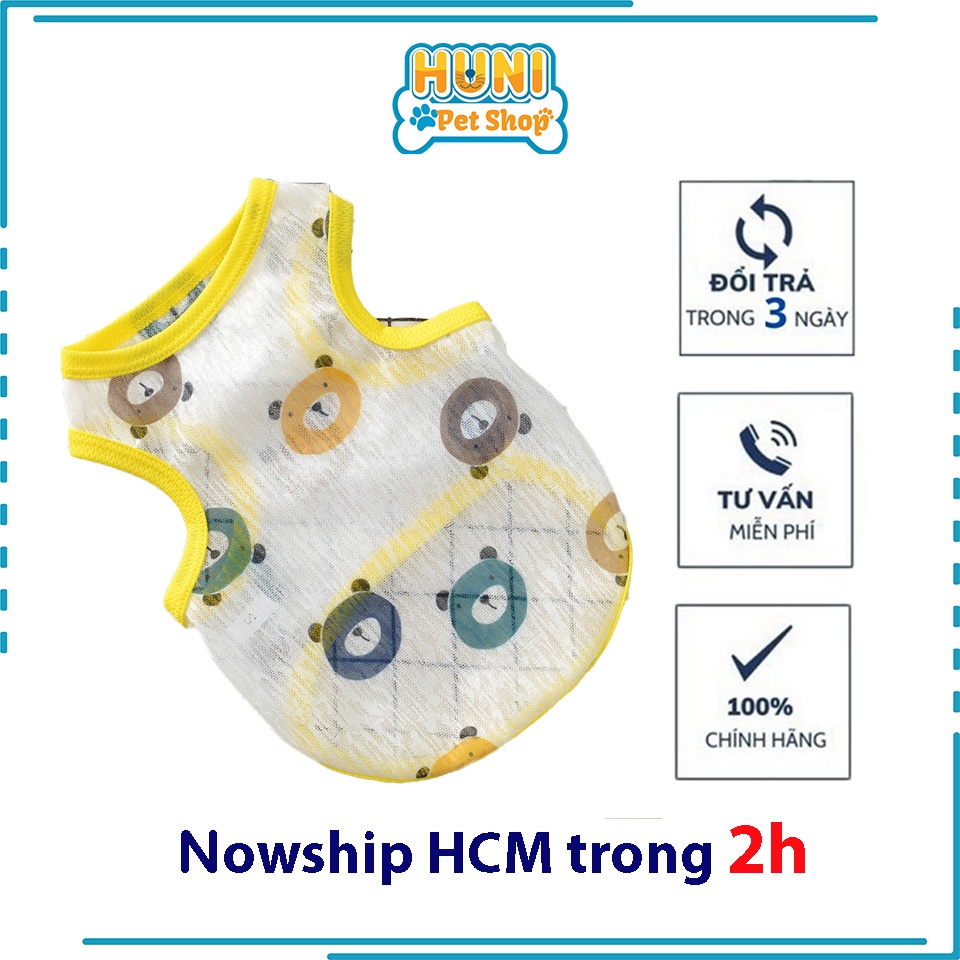 Áo thun chó mèo dạng lưới mát mẻ - Phụ kiện cho thú cưng Huni petshop