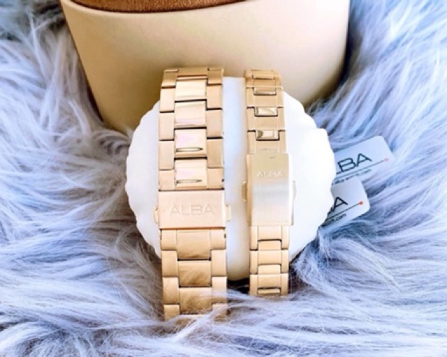 Cặp đồng hồ nam nữ Alba kính Sapphire - Dây thép không gỉ đúc - chống nước 50m chính hãng | BigBuy360 - bigbuy360.vn