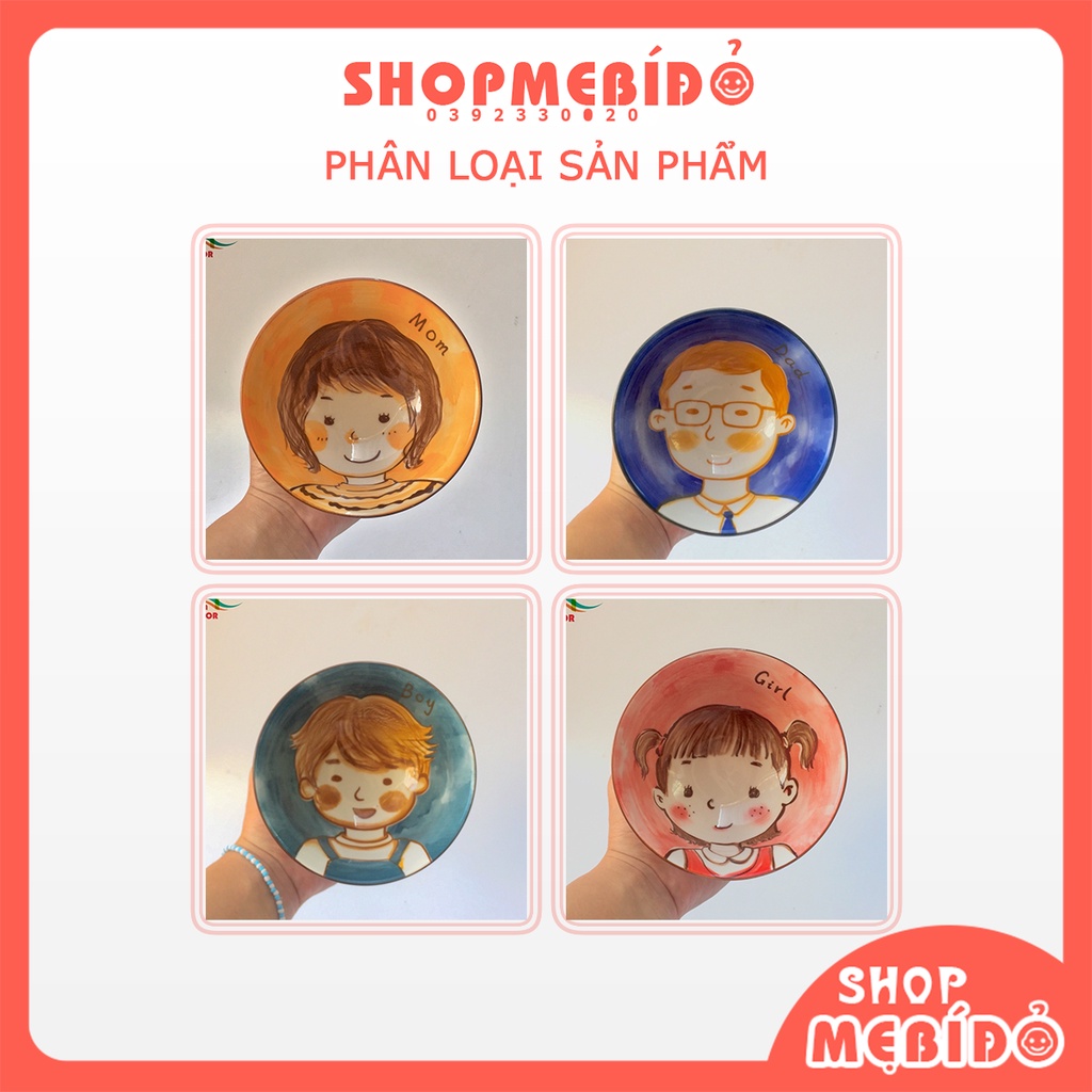 Bát Ăn Dặm Gốm Sứ Bát Ăn Cơm Gia Đình Decor Dễ Thương Cute 350ml Shop Mẹ Bí Đỏ