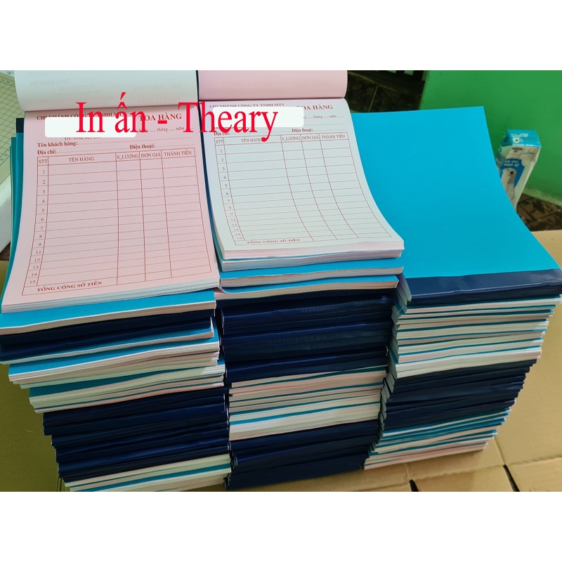 Hóa đơn bán hàng 2 liên, in theo yêu cầu của khách, kích thước A5 (14 x 21 cm) Combo 10 cuốn