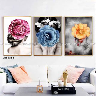 Bộ 3 tranh spa, nghệ thuật 40*60*3
