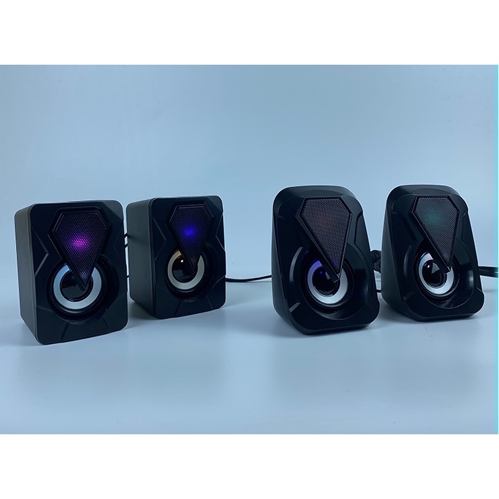 Loa máy tính vi tính mini laptop LED để bàn bass giá rẻ LUVIBA LO46