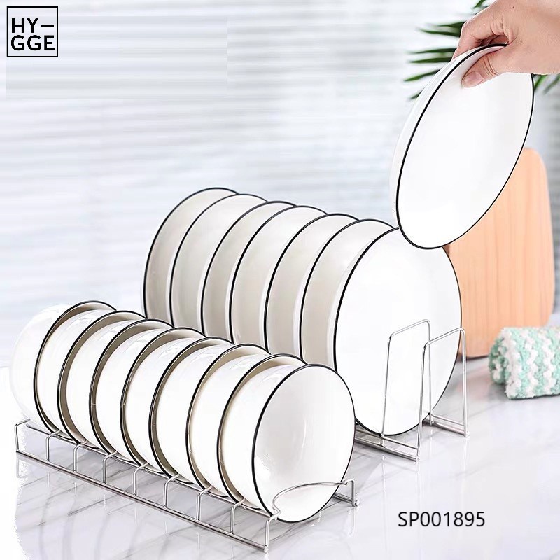 Giá Inox Úp Bát Đĩa Ráo Nước 8 Ngăn, Tiết Kiệm Diện Tích Gọn Gàng Tiện Lợi