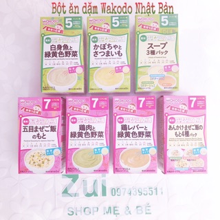 Gói lẻ Bột ăn dặm 7m+ (nhiều vị) Wakodo Nhật